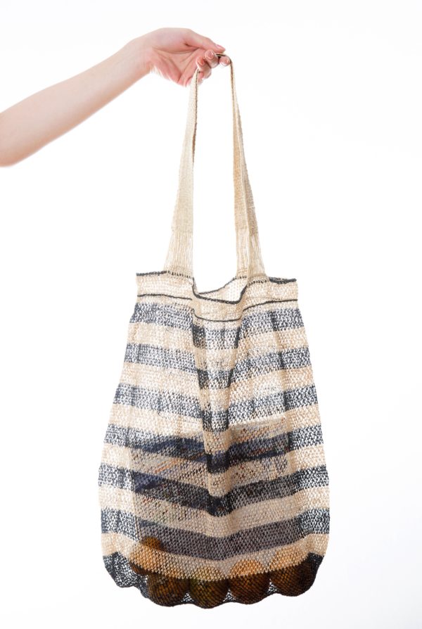 Jungle vine piat crochet eco shopper black stripes