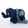 Indigo blue cotton Lao elephant ornament