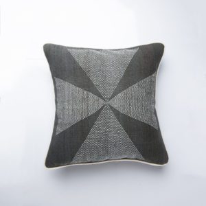 Katu backstrap loom woven cushion cover with fan motif