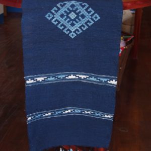 Tai Lue Traditional Motif Runner - Blue
