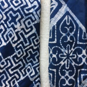 Hmong Batik Triangle Bandana - Blue