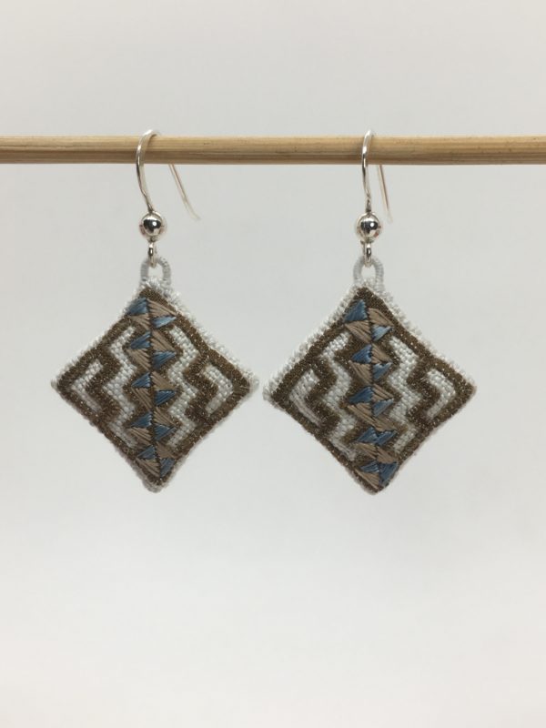 Hmong silk earrings from Laos