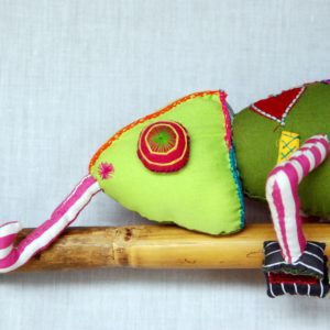 Chameleon toy doll made in Laos
