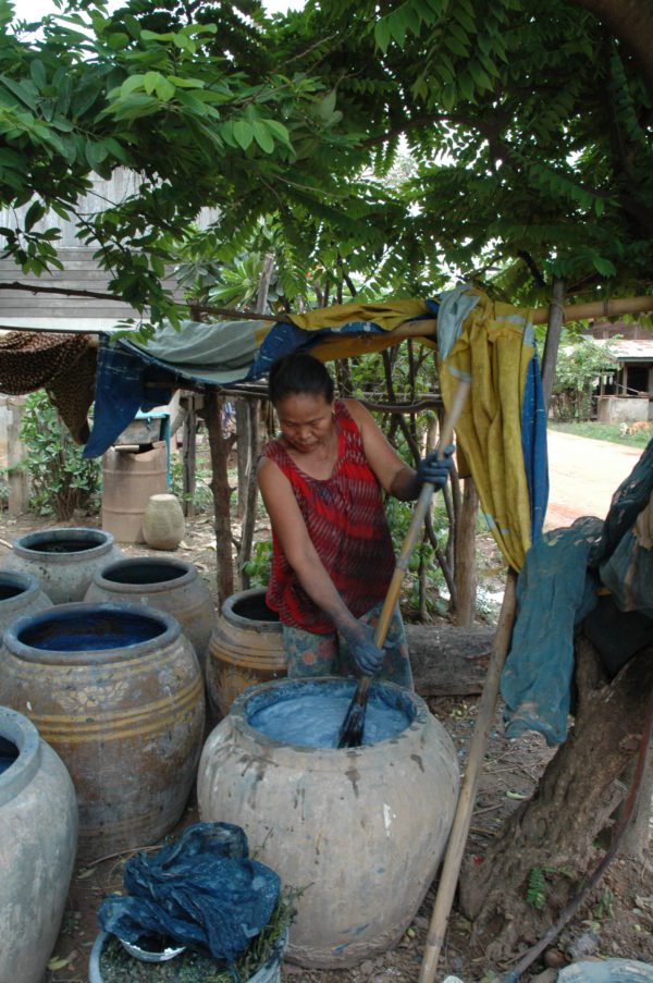 Phou Tai indigo dye vats