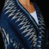 Phou Tai Artisan Ikat Indigo Shawl from Laos